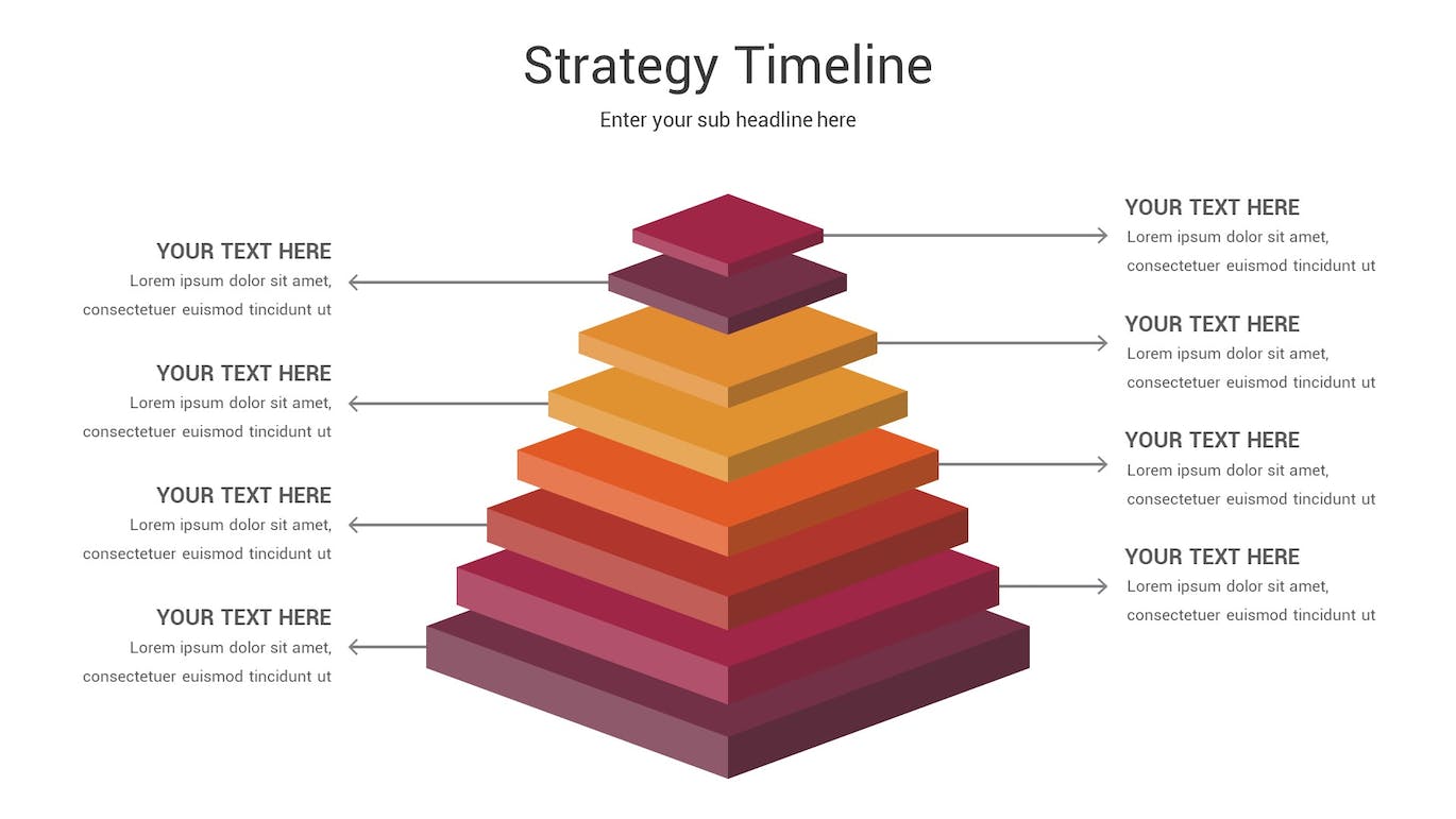 战略时间轴Keynote幻灯片设计模板 Strategy Timeline Keynote Template