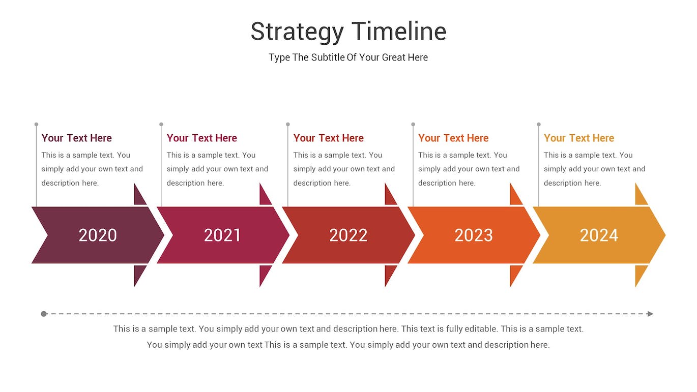 战略时间轴Keynote幻灯片设计模板 Strategy Timeline Keynote Template