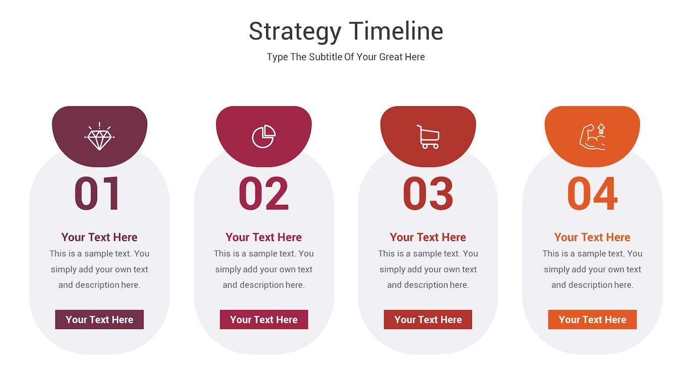 战略时间轴Keynote幻灯片设计模板 Strategy Timeline Keynote Template