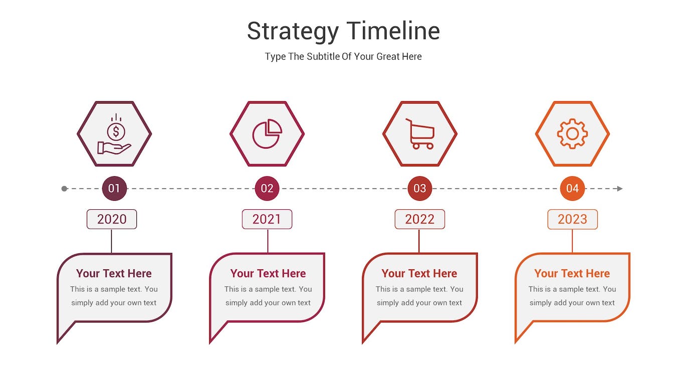 战略时间轴Keynote幻灯片设计模板 Strategy Timeline Keynote Template