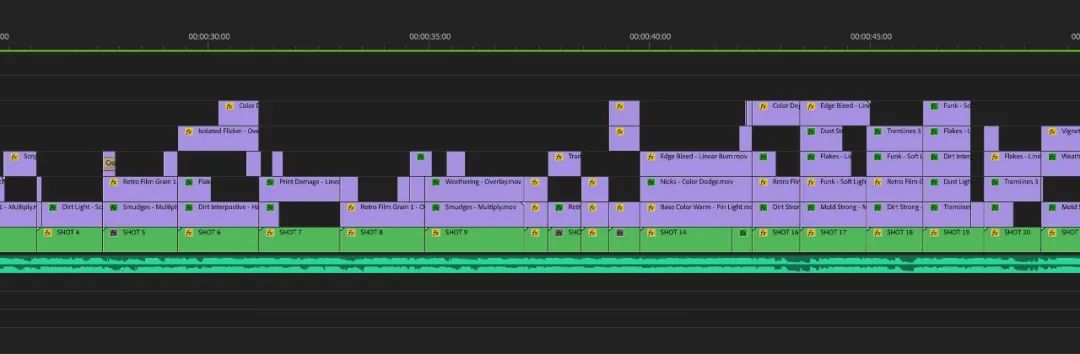 40个复古胶片污垢灰尘划痕垃圾真实的4K电影损坏音乐视频元素素材 RETRO FILM DAMAGE