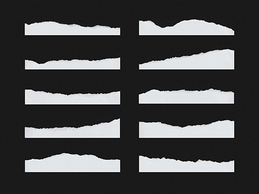10种高品质真实感纸张撕裂撕纸纹理PNG素材