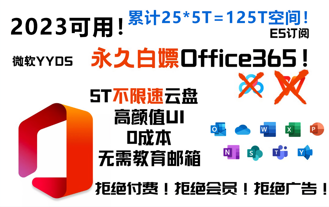 永久白嫖正版 Microsoft 365 + 5T OneDrive教程+E5开发者账号GitHub续签教程