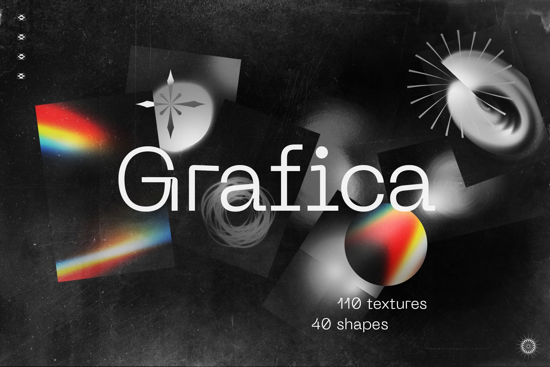 Grafica 150个充满活力的抽象渐变纹理和形状素材和笔刷素材