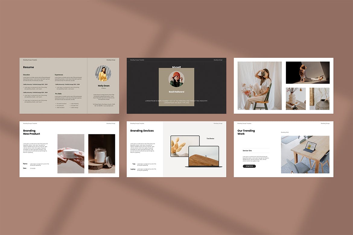 时装设计作品集Google幻灯片模板下载 Portfolio Presentation Template