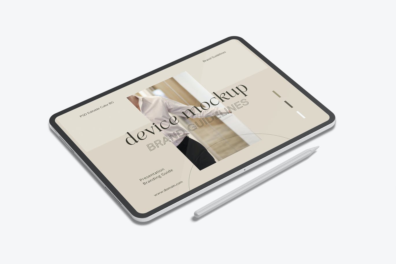 压敏笔iPad平板电脑样机图 iPad &amp; Pen Mockup