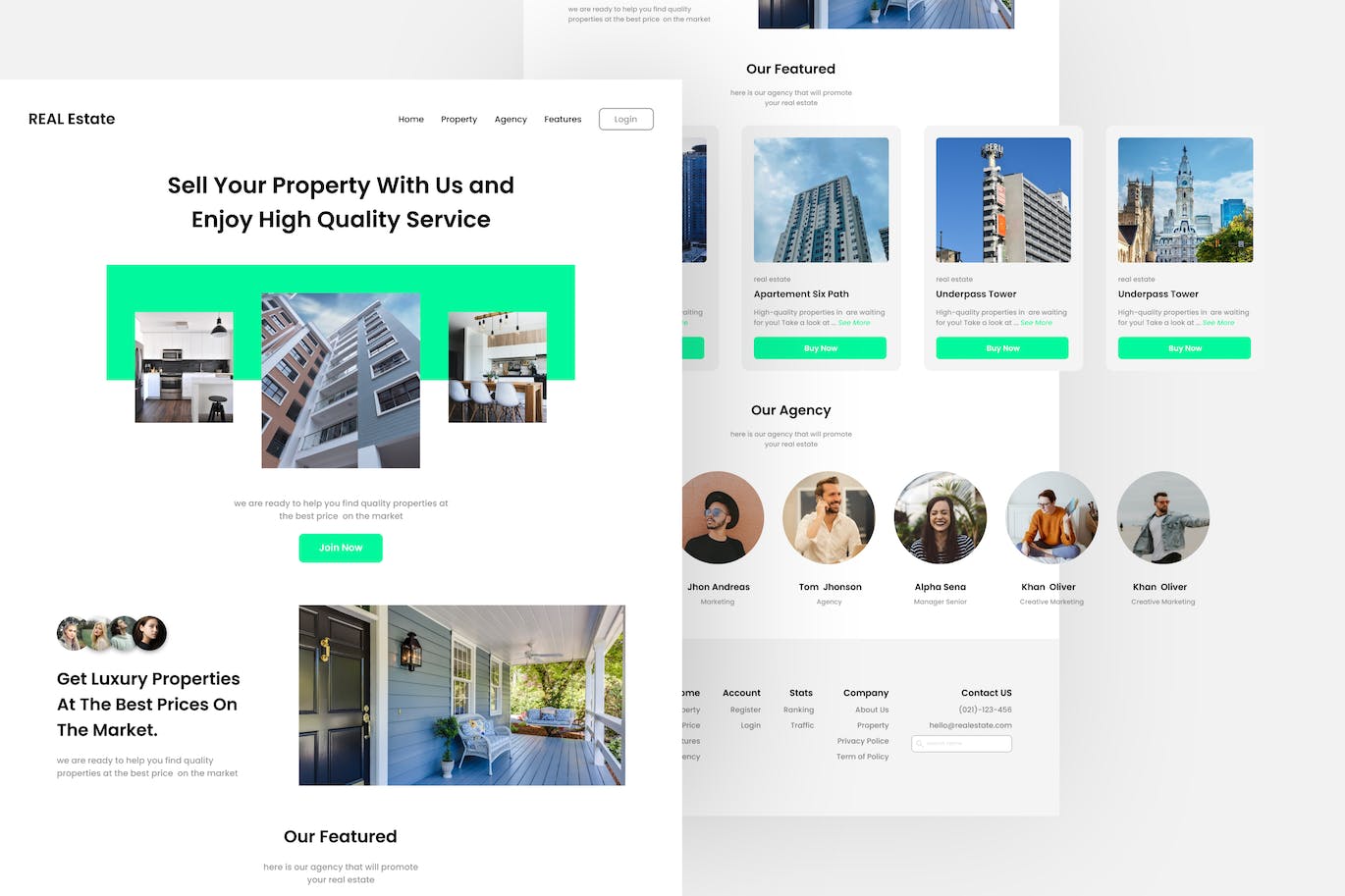 房地产网站UI设计模板 Real Estate &#8211; Website Ui Design