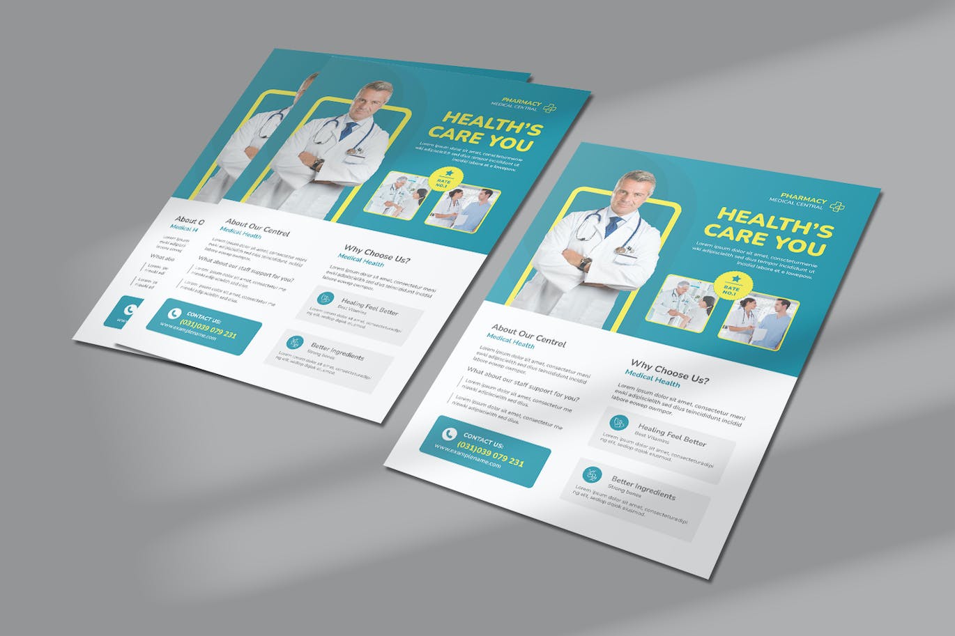 医疗保健海报模板  Health Care Flyer Templates