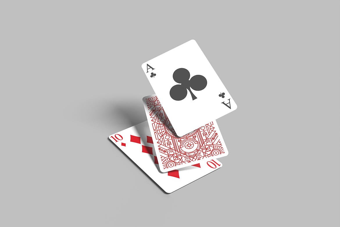 扑克牌卡牌设计样机图psd模板 Clean Poker Card Mockup