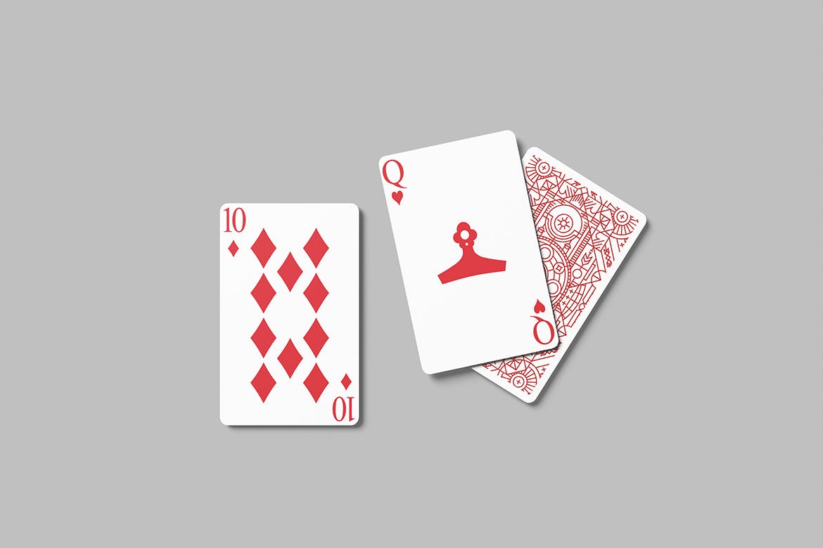 扑克牌卡牌设计样机图psd模板 Clean Poker Card Mockup