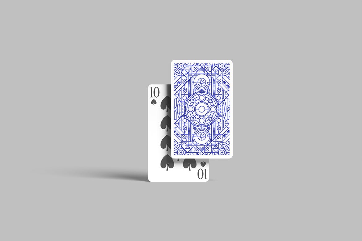 扑克牌卡牌设计样机图psd模板 Clean Poker Card Mockup