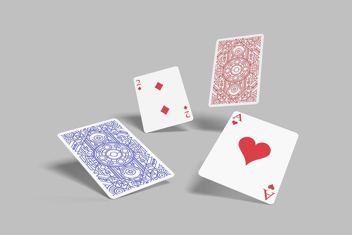 扑克牌卡牌设计样机图psd模板 Clean Poker Card Mockup