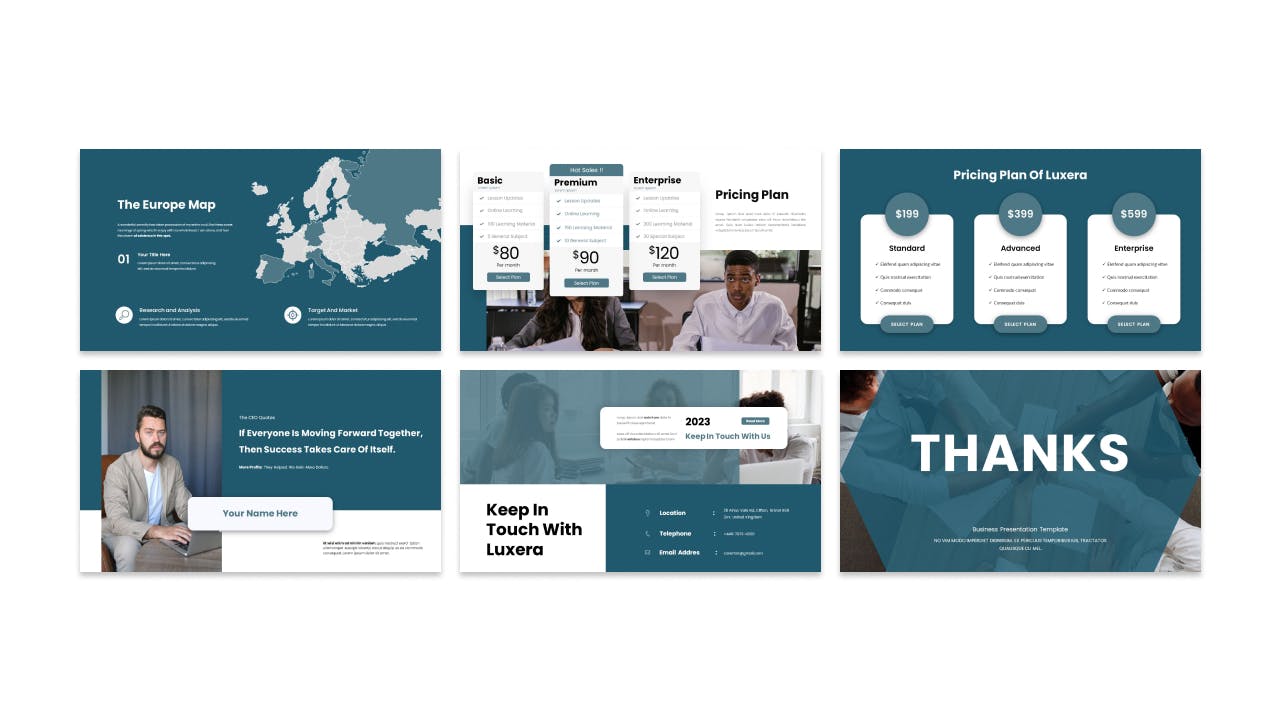 商业方案策划演示文稿PPT模板  Luxera &#8211; Business Presentation PowerPoint Template