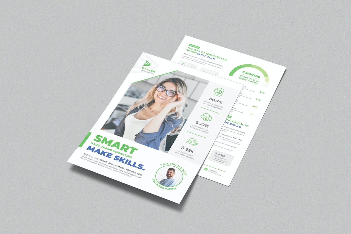 服务数字代理传单模板  Service Digital Agency Flyer Template