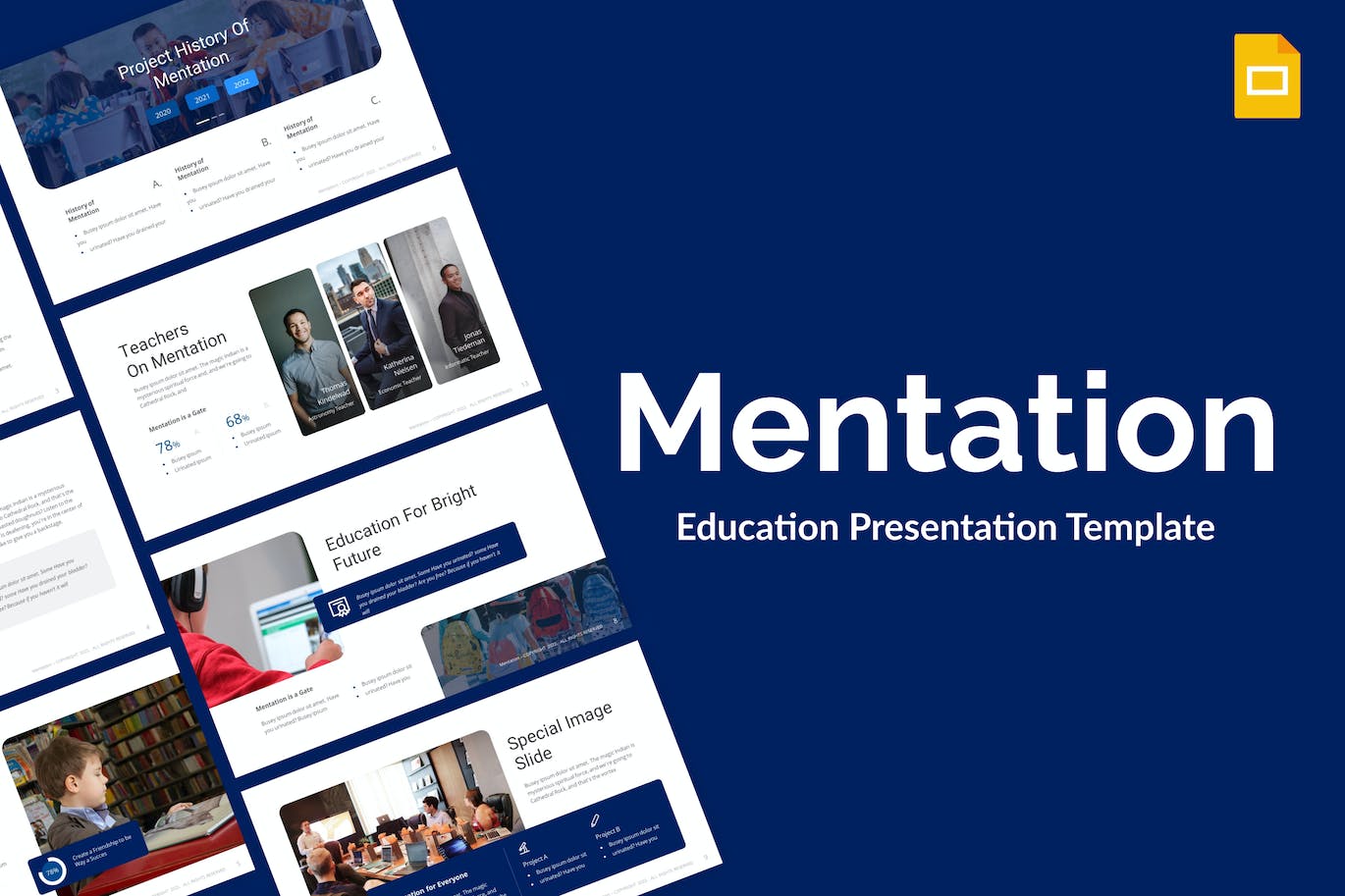 心理教育谷歌幻灯片演示文稿模板 Mentation Education Google Slides Template