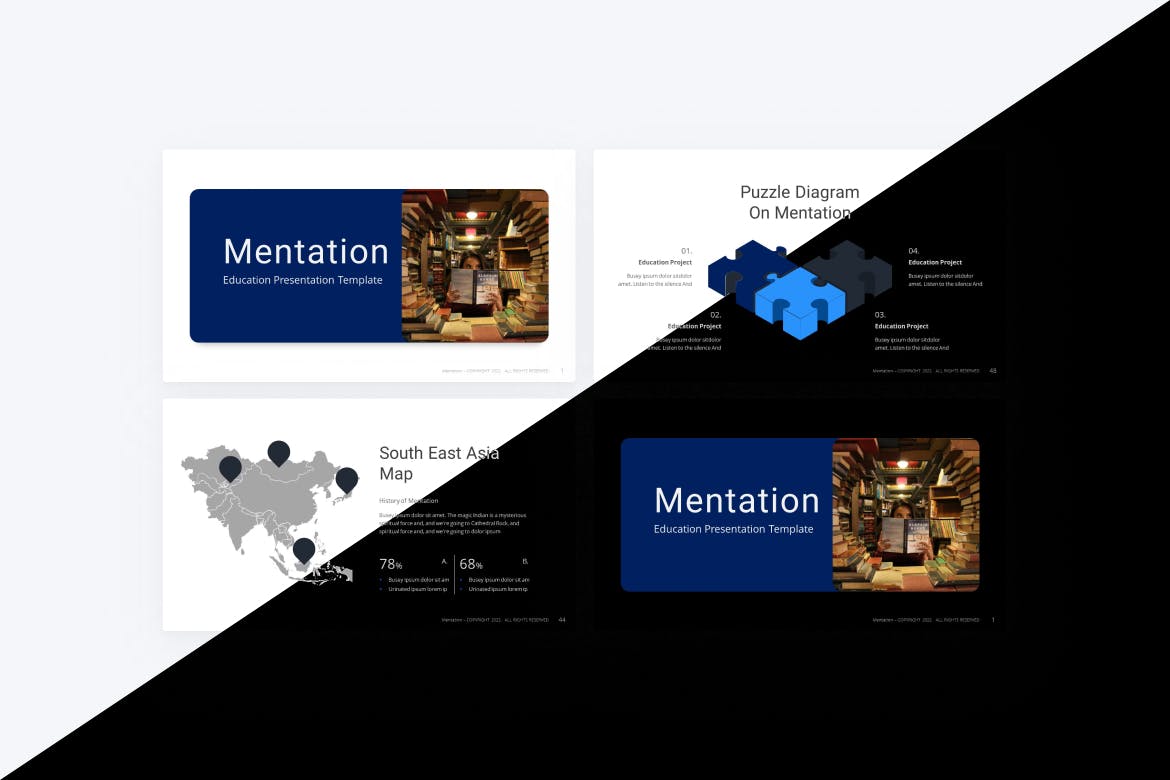 心理教育谷歌幻灯片演示文稿模板 Mentation Education Google Slides Template