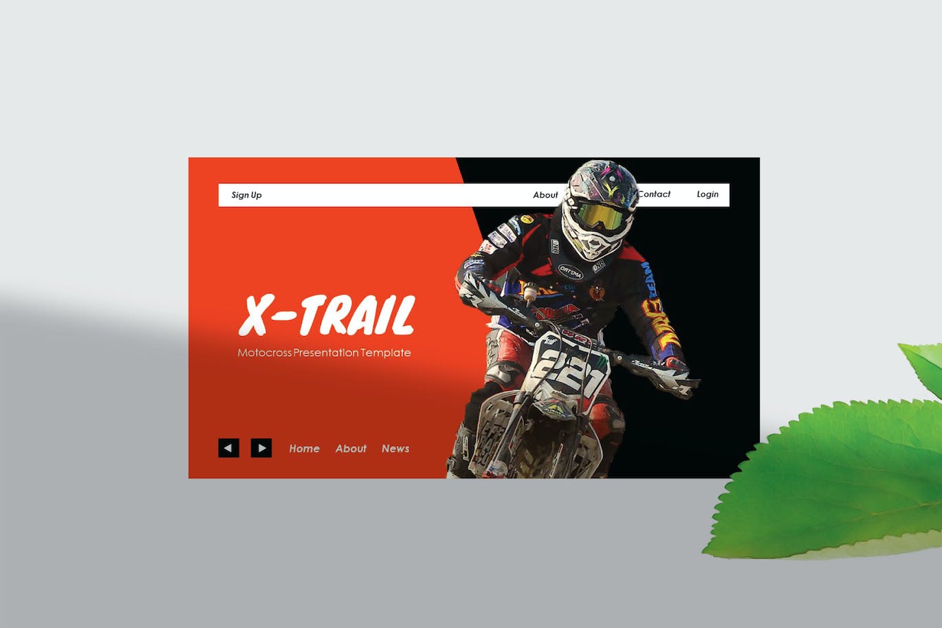 山地车运动Keynote幻灯片模板 X-Trail &#8211; Keynote Template