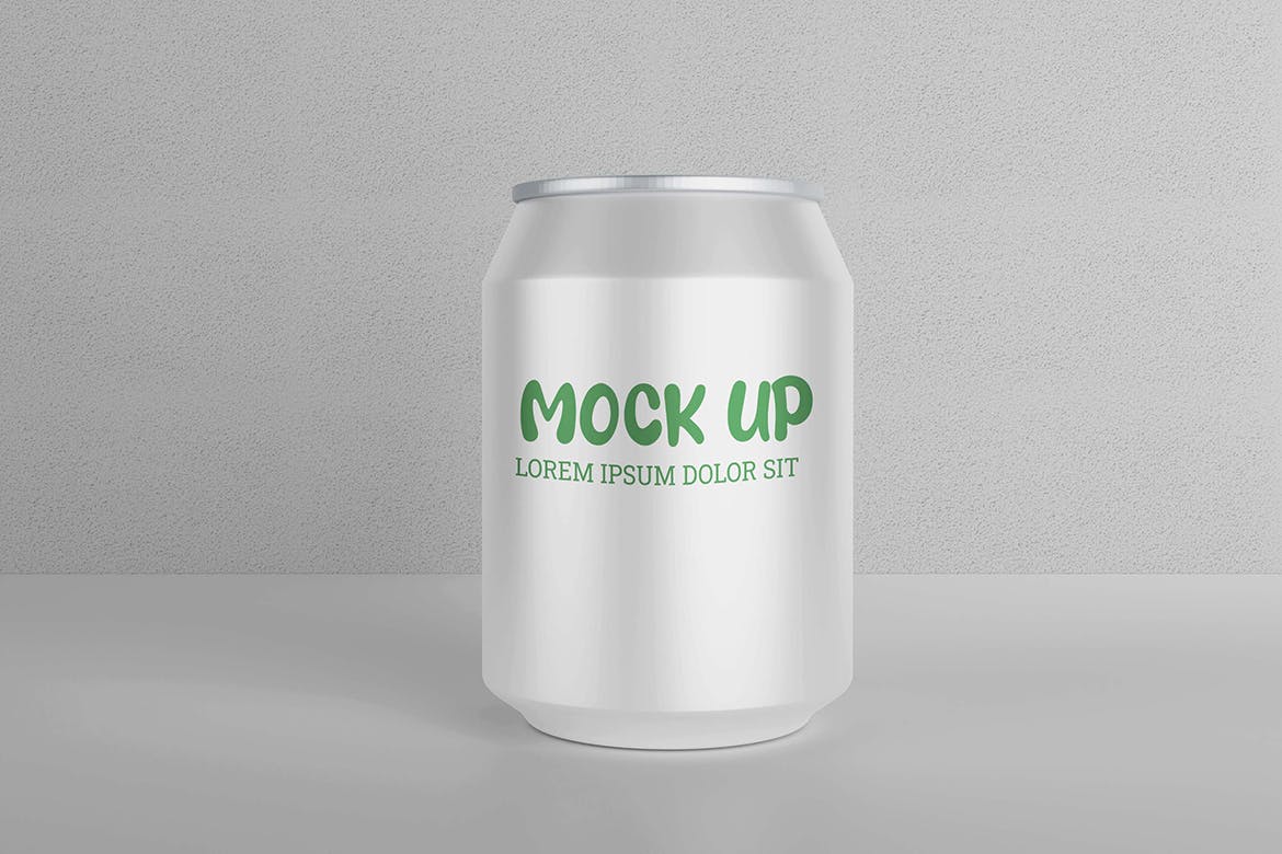 苏打水饮料罐样机图psd模板 Soda Can Mockups