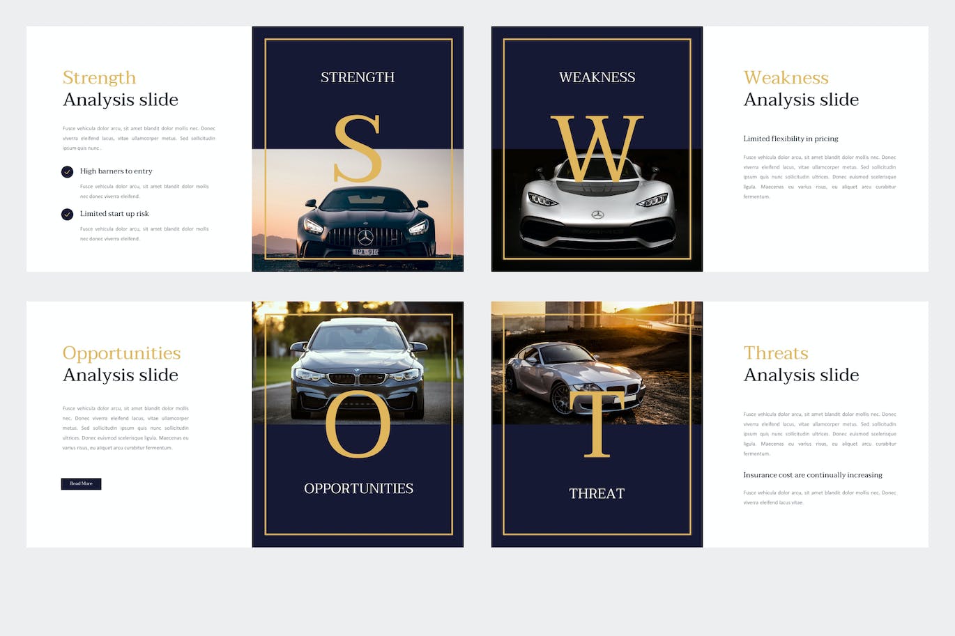 豪华轿车服务PPT模板 LIMOZAR &#8211; Limousine Services Powerpoint Template