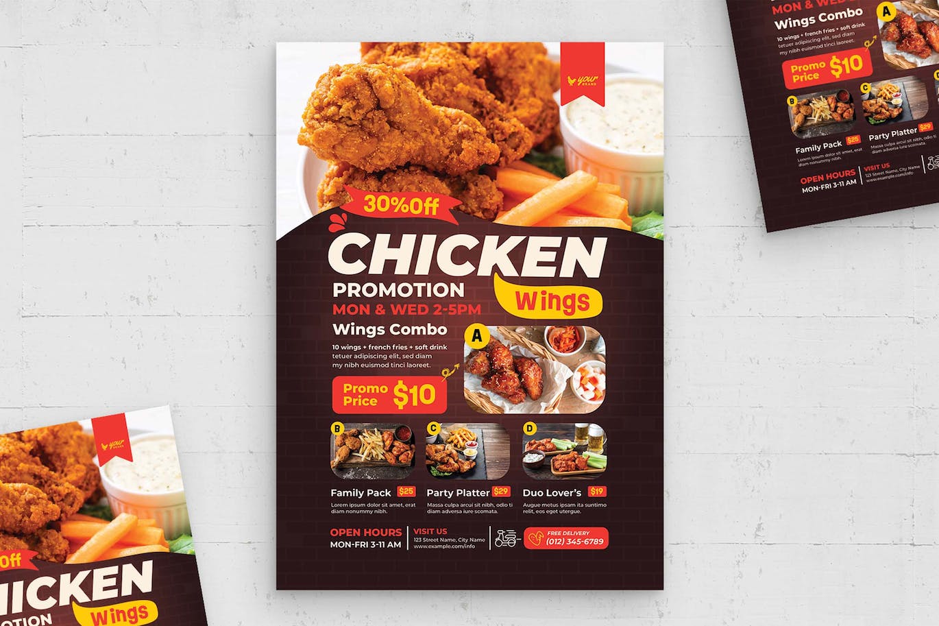 食品优惠海报素材 Food Offer Flyer Template