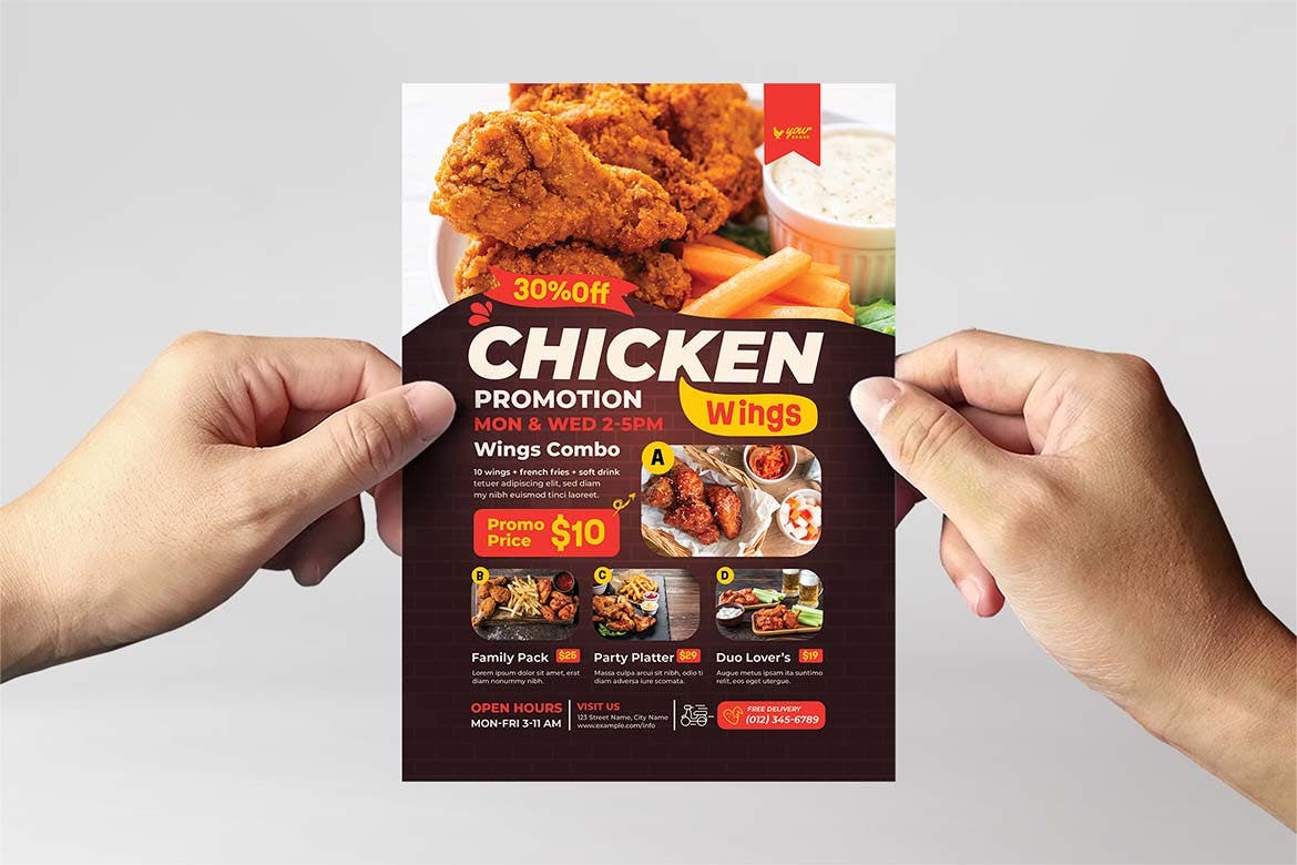 食品优惠海报素材 Food Offer Flyer Template