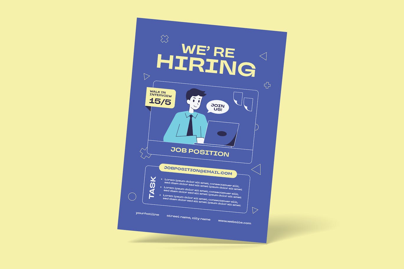 招聘活动海报模板下载  Hiring Flyer | Recruitment Flyer