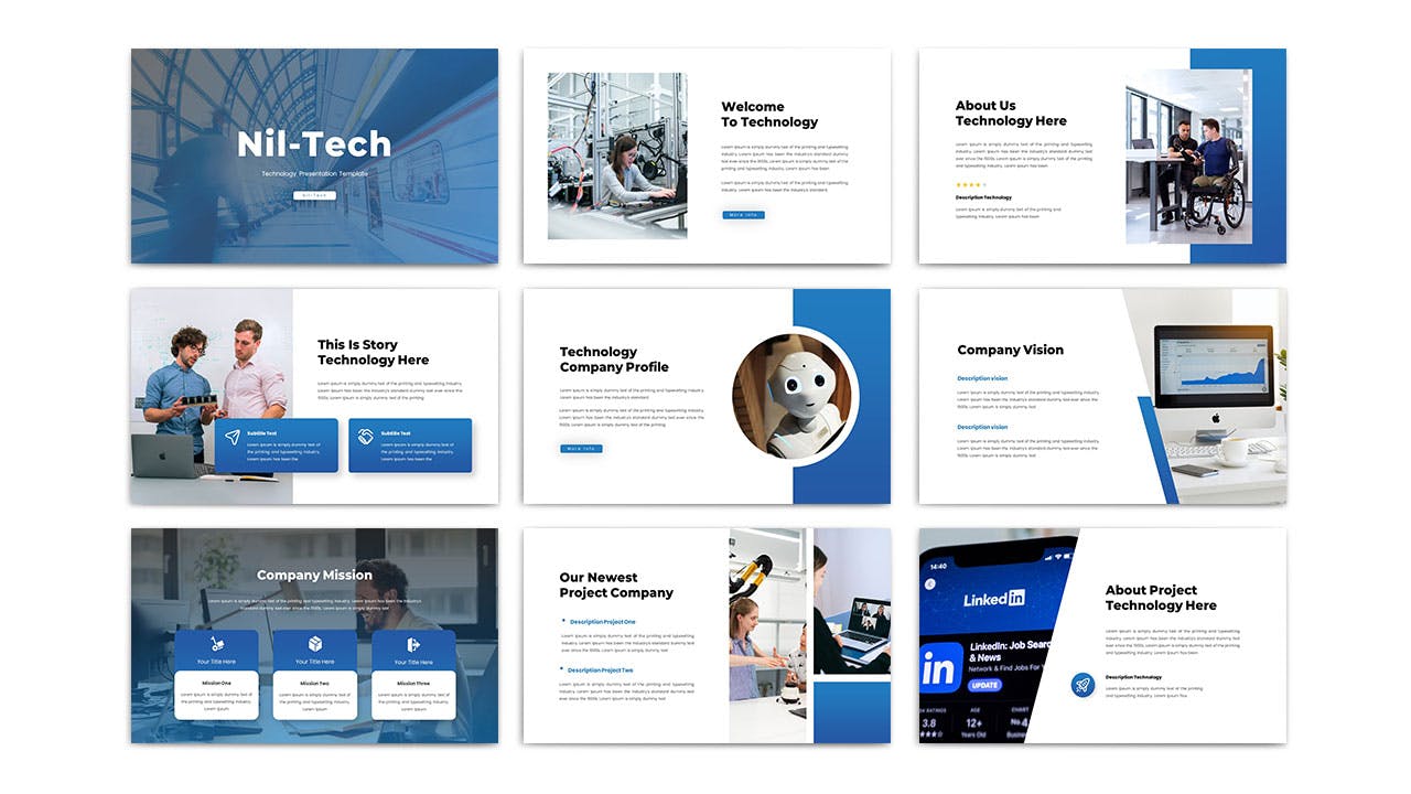 科技应用PPT设计模板 NIL-TECH Powerpoint Template