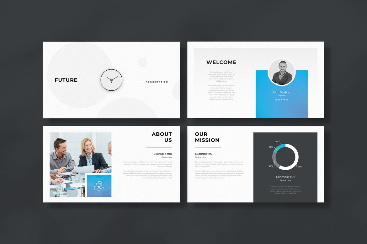 科技企业介绍PPT模板 Future Powerpoint Presentation Template