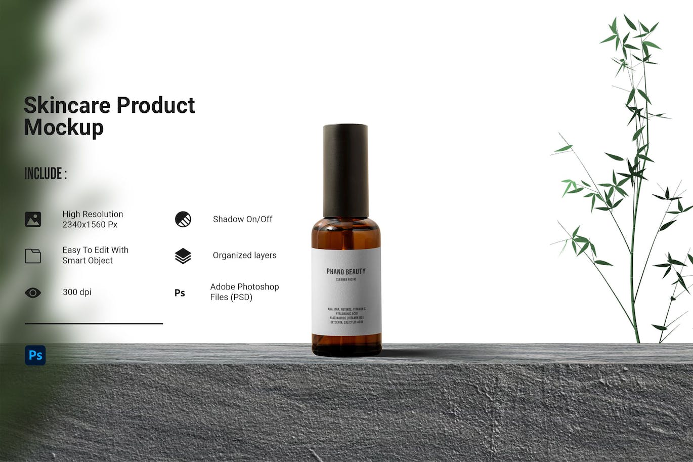 化妆品护肤产品包装样机 Cosmetics Skincare Product Mockup