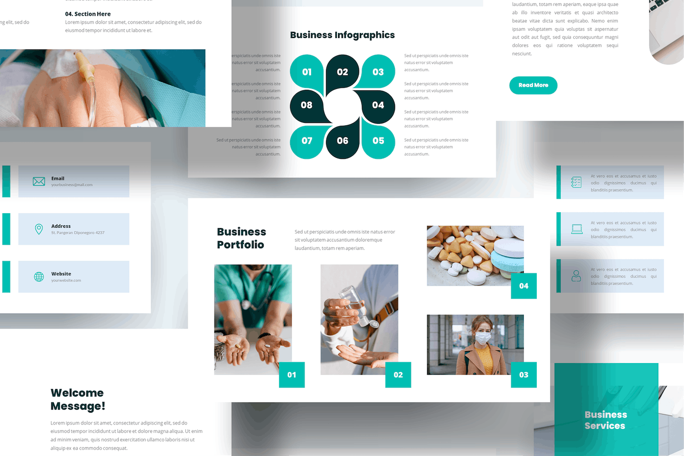 医院医疗Google幻灯片模板素材 Pharma &#8211; Medical Google Slides Template