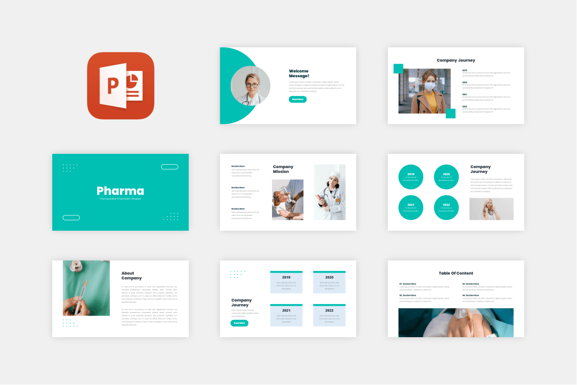 医院医疗Google幻灯片模板素材 Pharma &#8211; Medical Google Slides Template