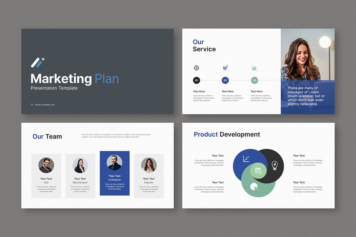 商业计划/营销计划演示PPT创意模板 Marketing Plan Presentation Template