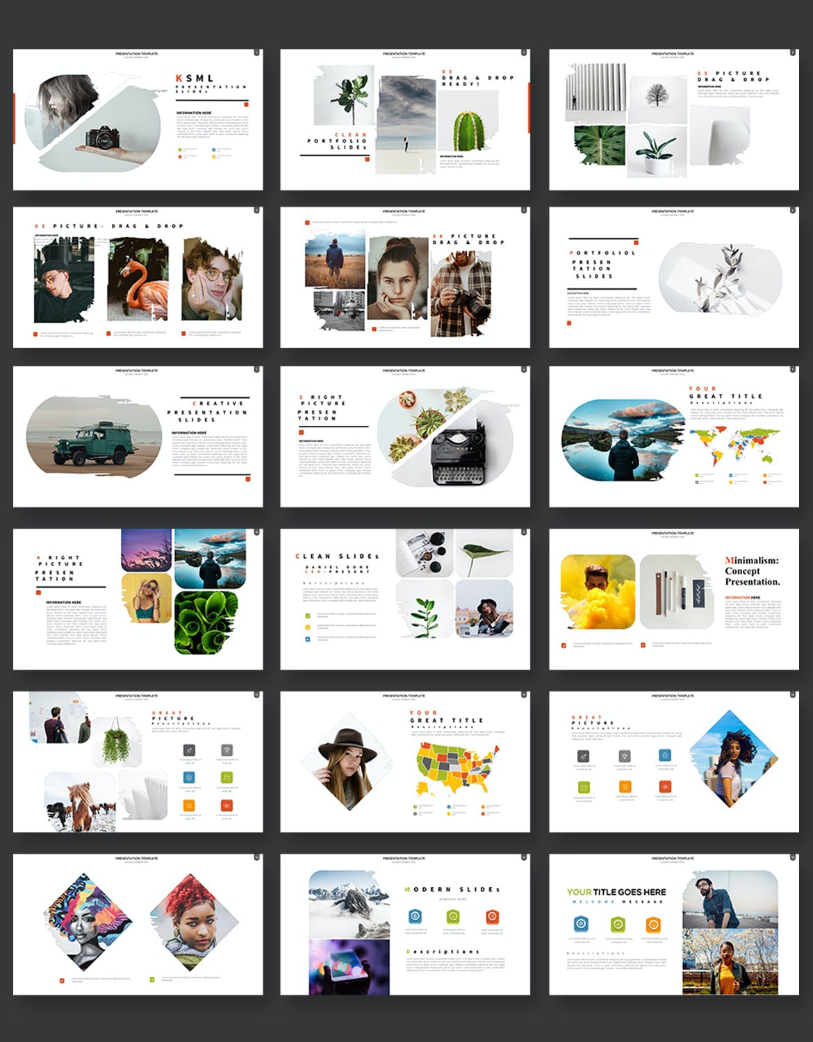 相册幻灯片PPT演示模板 KSML Powerpoint Presentation Templates