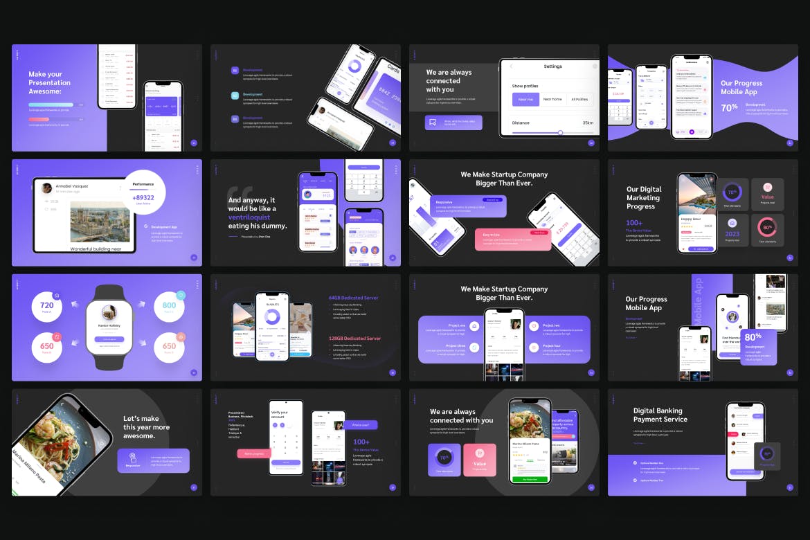 苹果设备样机Google幻灯片模板 Agency Mockup Asset Google Slides Template