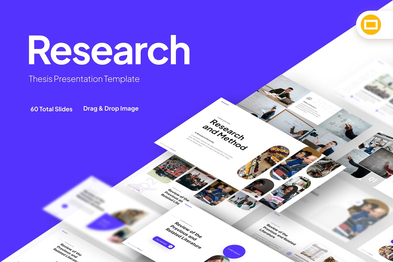 研究论文Google幻灯片模板 Research Thesis Google Slides Template