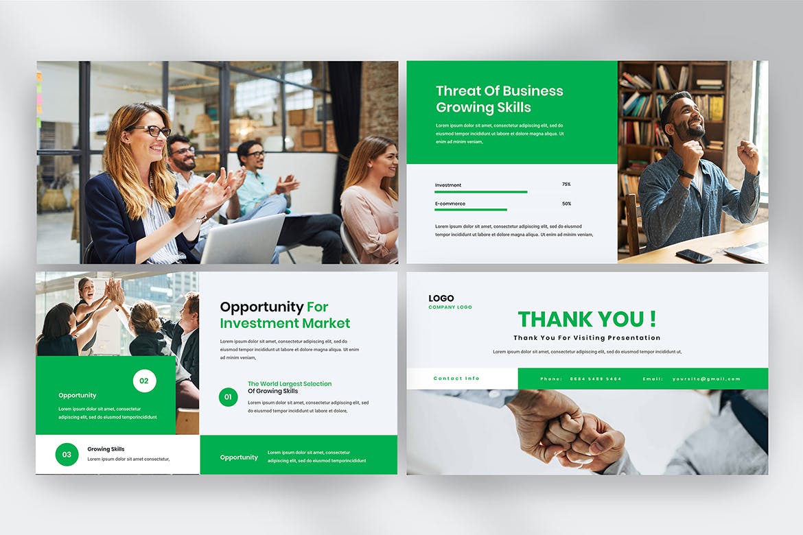 公司业务团队PPT幻灯片模板素材 Poley Business PowerPoint Presentation Template