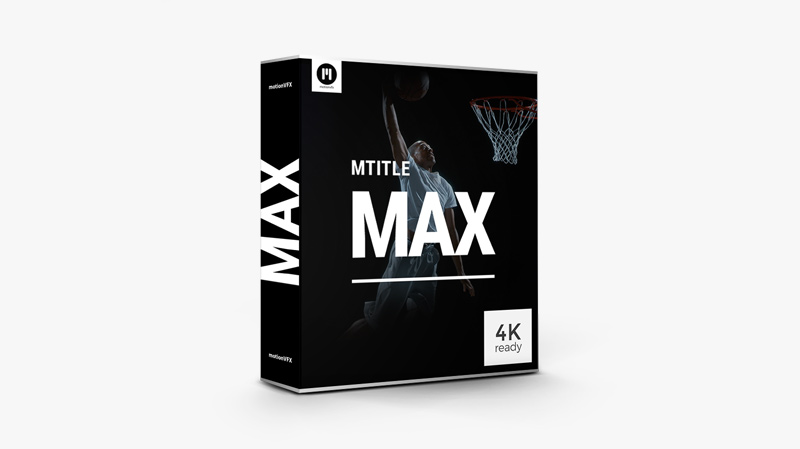 FCPX插件：30种超级动力学大标题排版字幕动画预设 MotionVFX mTitle MAX（9227） -