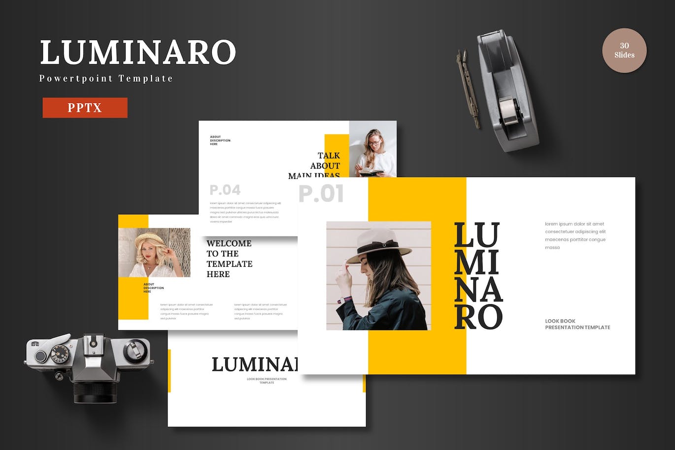 电子商务与网络营销PPT创意模板 Luminaro &#8211; Powerpoint Template