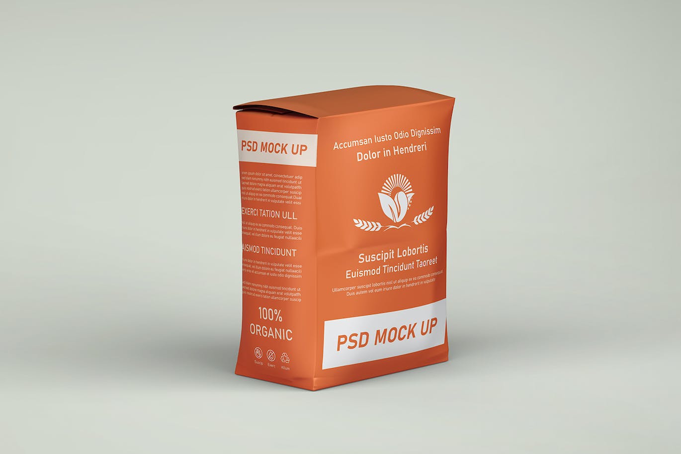 面粉袋包装设计PSD样机 Flour Bag Packaging Mockup