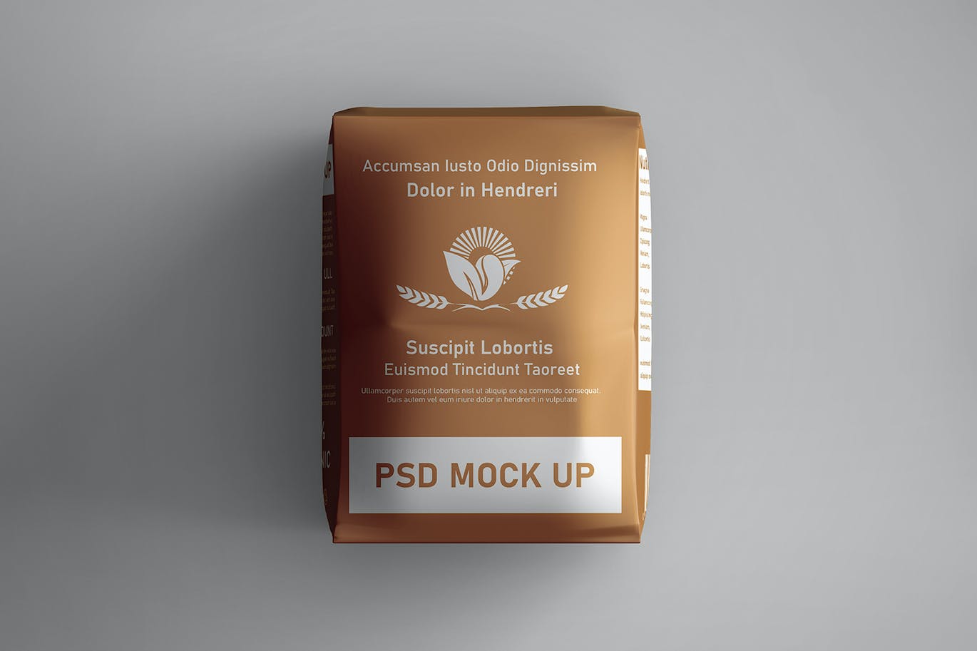 面粉袋包装设计PSD样机 Flour Bag Packaging Mockup