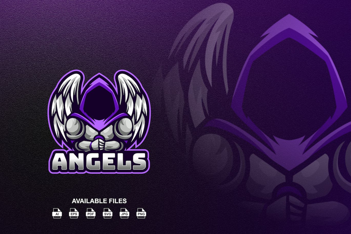 羽翼天使Logo标志设计模板 Angel Logo