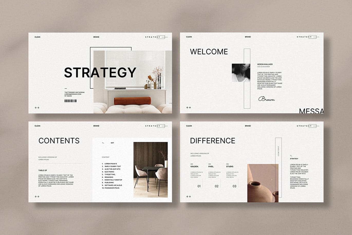 品牌征程战略方案PPT幻灯片设计模板  Brand Strategy PowerPoint Template