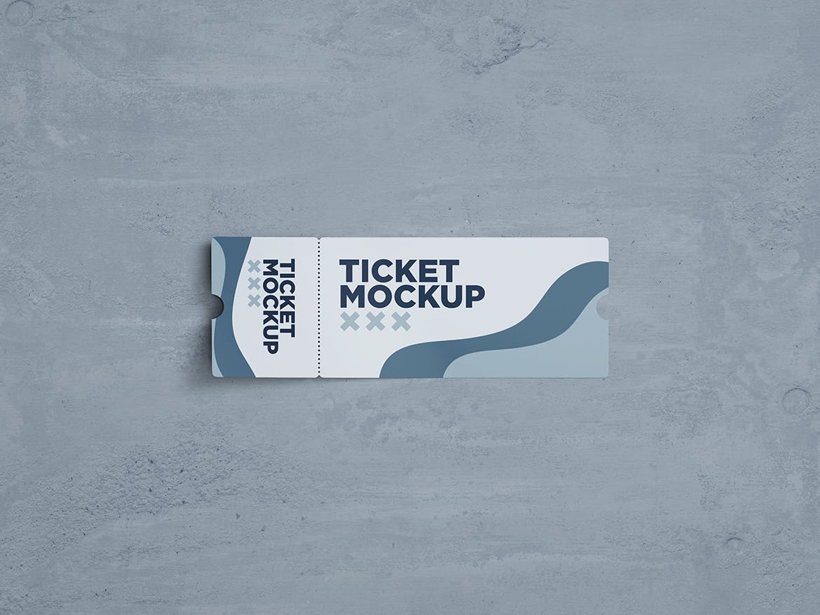 活动门票票券设计样机 Ticket Mockup 001