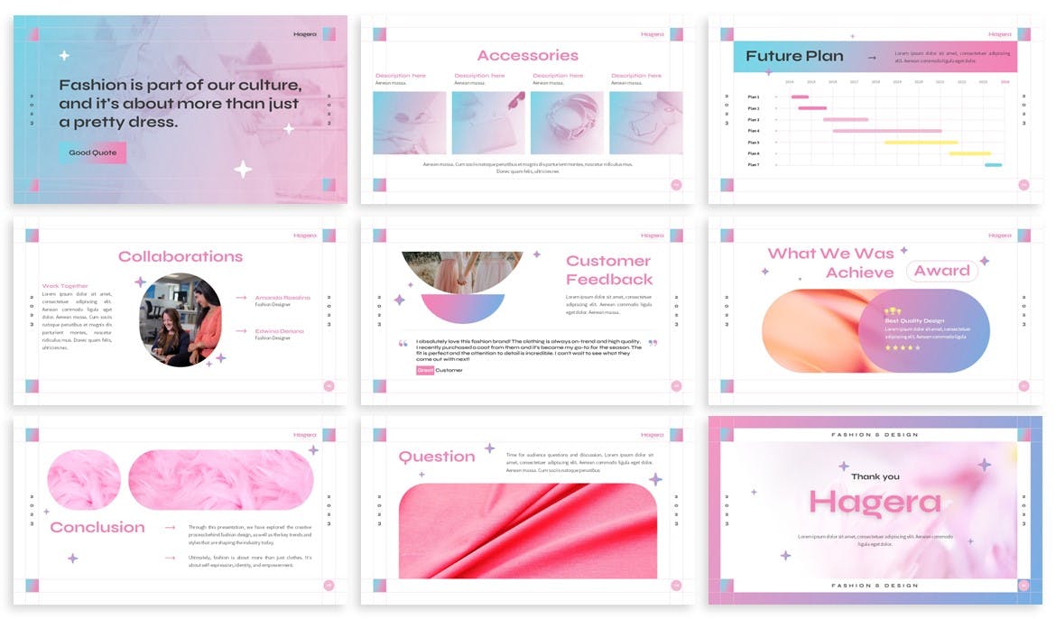 时尚趋势与时尚品牌展望Powerpoint模板下载 Hagera &#8211; Fashion Powerpoint Template