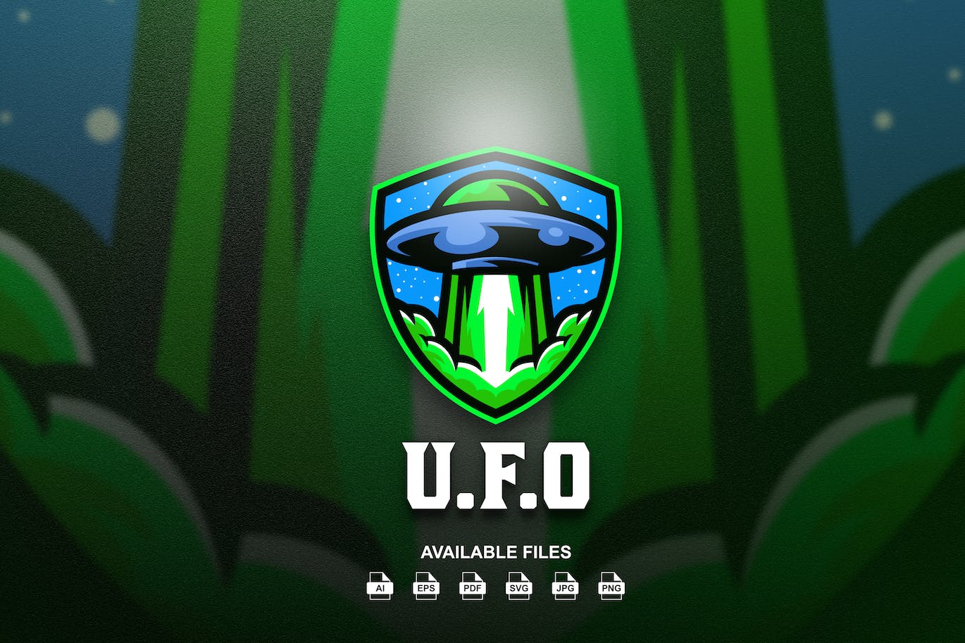 UFO不明飞行物Logo标志设计模板 Ufo Logo