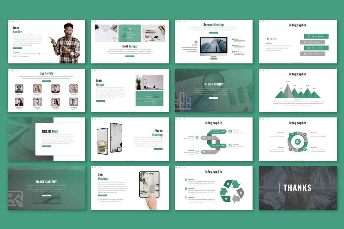 品牌形象风向标演示PPT幻灯片模板下载 Aligner &#8211; Lookbook Powerpoint Template