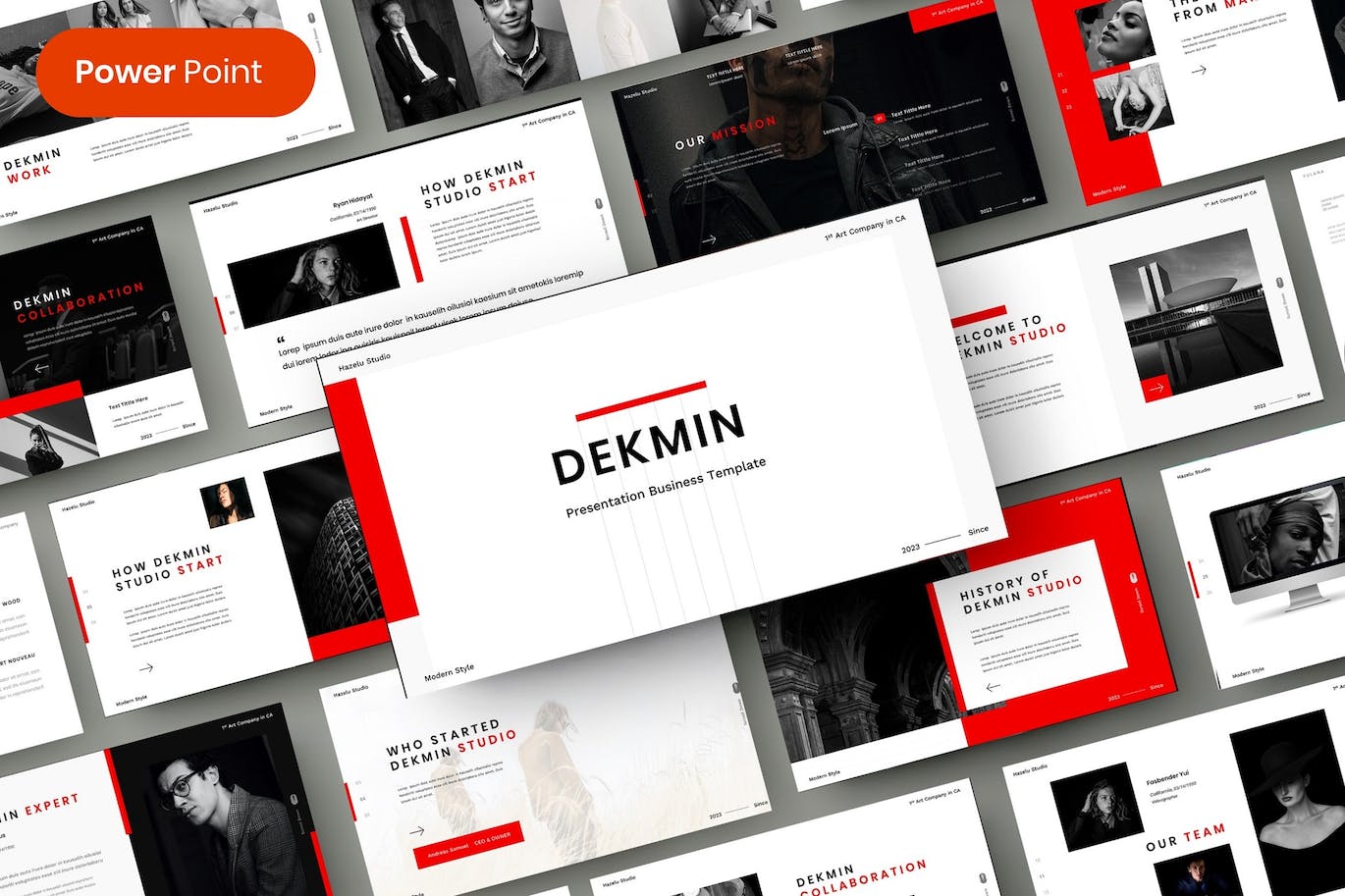 超越商业竞争PPT模板下载 Dekmin – Creative Business PowerPoint Template