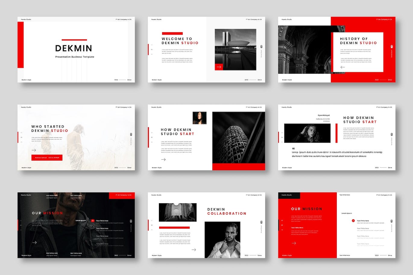 超越商业竞争PPT模板下载 Dekmin – Creative Business PowerPoint Template