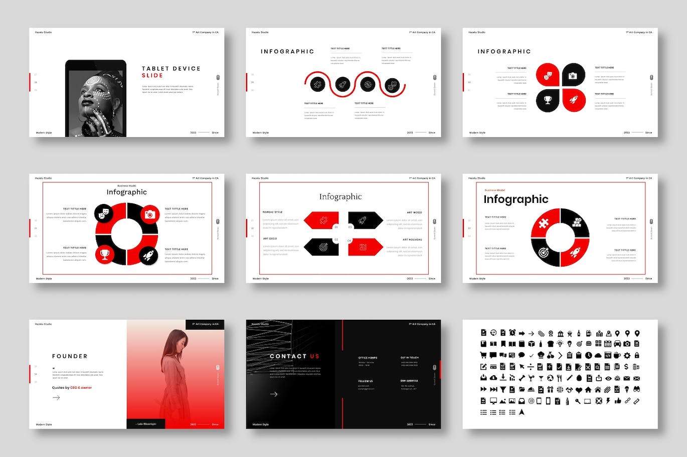 超越商业竞争PPT模板下载 Dekmin – Creative Business PowerPoint Template