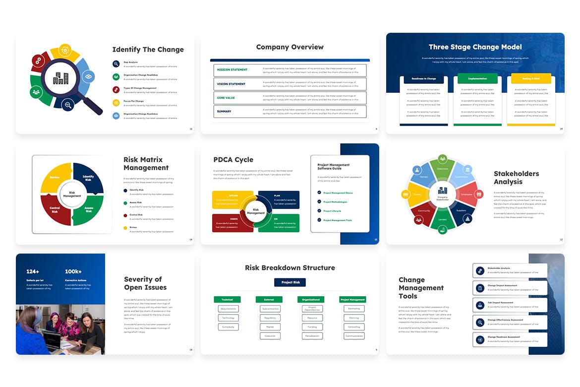 公司项目管理Google幻灯片模板下载 Proker Project Management Google Slide Template